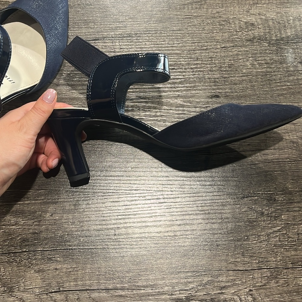 Anne Klein Black Heeled Sandals Flex - Picture 7 of 7